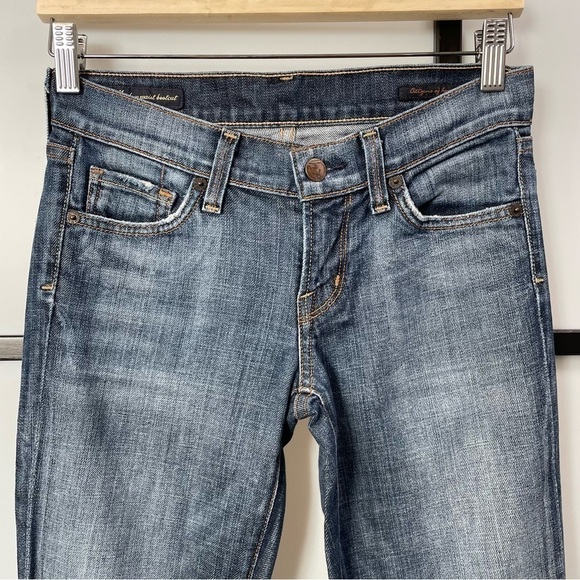 𝅺[25] Citizens of Humanity Kelly #001 Stretch Low-Waist Bootcut Dark Ombre Wash - Picture 6 of 15